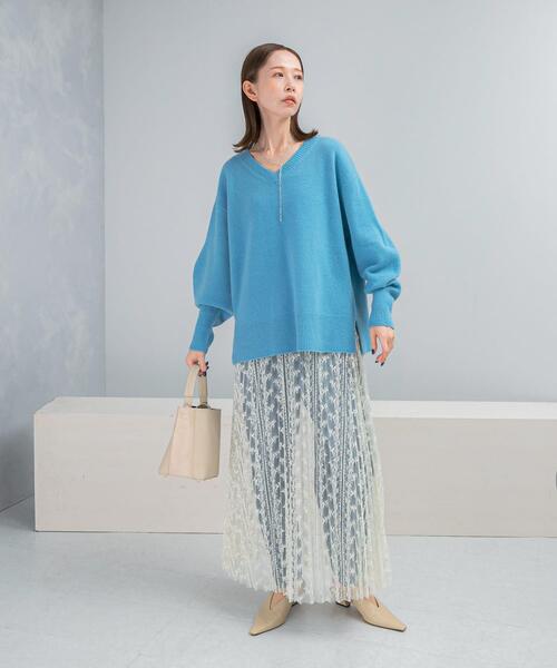 セール】ウールカシミヤVネックニットプルオーバー（ニット/セーター
