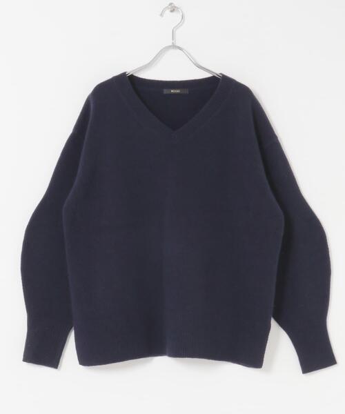 URBAN RESEARCH ROSSO WOMEN（アーバンリサーチ　ロッソ）の「ウールカシミヤVネックニットプルオーバー（ニット/セーター・レディース・ネイビー/ピンク/オフホワイト/ブルー・FREE）」の20枚目の写真