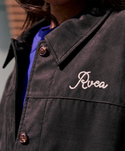 RVCA(ルーカ)の「RVCA レディース DEVON SUEDE JACKET ジャケット 【2025年秋冬モデル】 @autumn/ルーカエコスエードブルゾン(ブルゾン・レディース・ブラック/ブラウン系その他・MEDIUM/SMALL)」の5枚目の写真