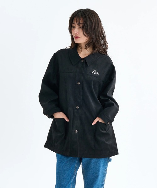 RVCA(ルーカ)の「RVCA レディース DEVON SUEDE JACKET ジャケット 【2025年秋冬モデル】 @autumn/ルーカエコスエードブルゾン(ブルゾン・レディース・ブラック/ブラウン系その他・MEDIUM/SMALL)」の9枚目の写真
