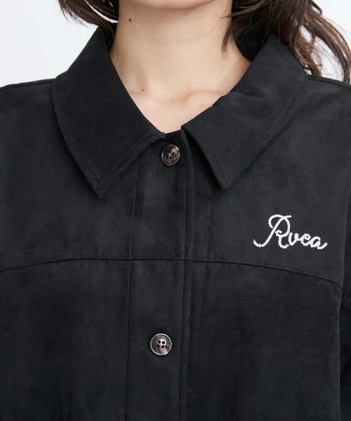 RVCA(ルーカ)の「RVCA レディース DEVON SUEDE JACKET ジャケット 【2025年秋冬モデル】 @autumn/ルーカエコスエードブルゾン(ブルゾン・レディース・ブラック/ブラウン系その他・MEDIUM/SMALL)」の10枚目の写真