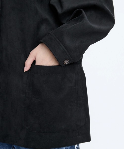 RVCA(ルーカ)の「RVCA レディース DEVON SUEDE JACKET ジャケット 【2025年秋冬モデル】 @autumn/ルーカエコスエードブルゾン(ブルゾン・レディース・ブラック/ブラウン系その他・MEDIUM/SMALL)」の12枚目の写真