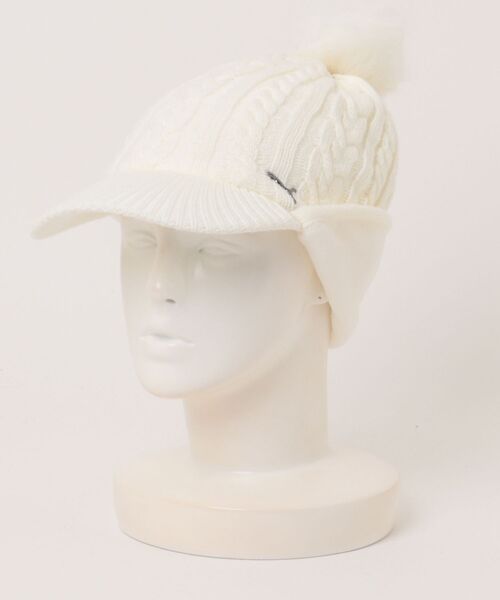 PUMA（プーマ）の「PUMA プーマ ウィメンズ ゴルフ メタルキャット ニットバイザー キャップ W（サンバイザー・メンズ・アイボリー/ダークグレー/ネイビー・フリー）」の12枚目の写真