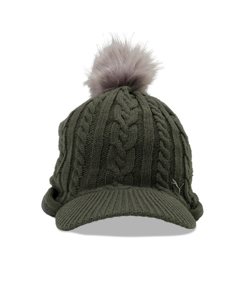 PUMA（プーマ）の「PUMA プーマ ウィメンズ ゴルフ メタルキャット ニットバイザー キャップ W（サンバイザー・メンズ・アイボリー/ダークグレー/ネイビー・フリー）」の6枚目の写真