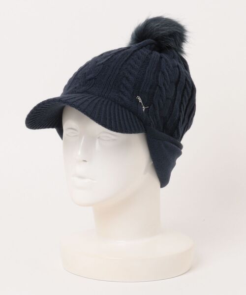 PUMA（プーマ）の「PUMA プーマ ウィメンズ ゴルフ メタルキャット ニットバイザー キャップ W（サンバイザー・メンズ・アイボリー/ダークグレー/ネイビー・フリー）」の16枚目の写真