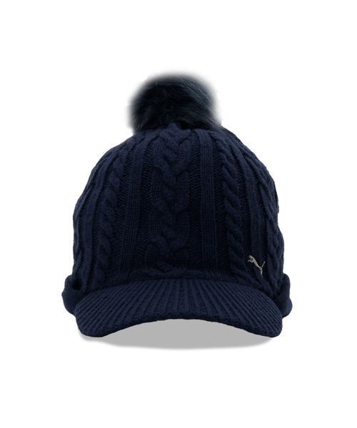 PUMA（プーマ）の「PUMA プーマ ウィメンズ ゴルフ メタルキャット ニットバイザー キャップ W（サンバイザー・メンズ・アイボリー/ダークグレー/ネイビー・フリー）」の14枚目の写真