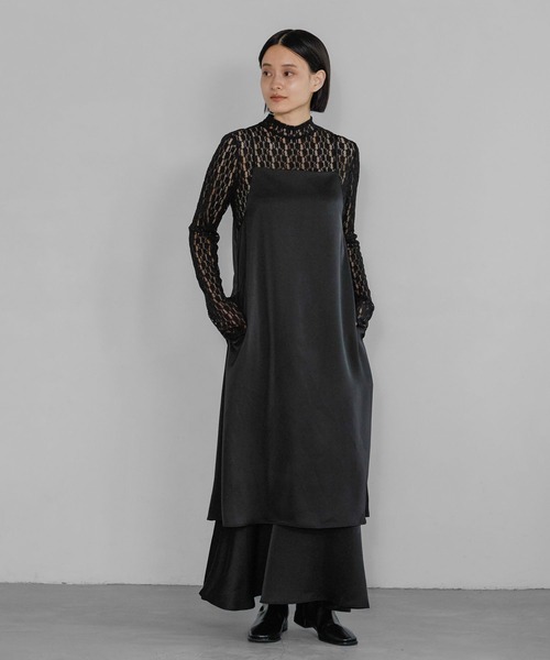 Loungedress サテンティアードキャミワンピース サテンティアードキャミワンピース Loungedress ワンピース 「3サイズ