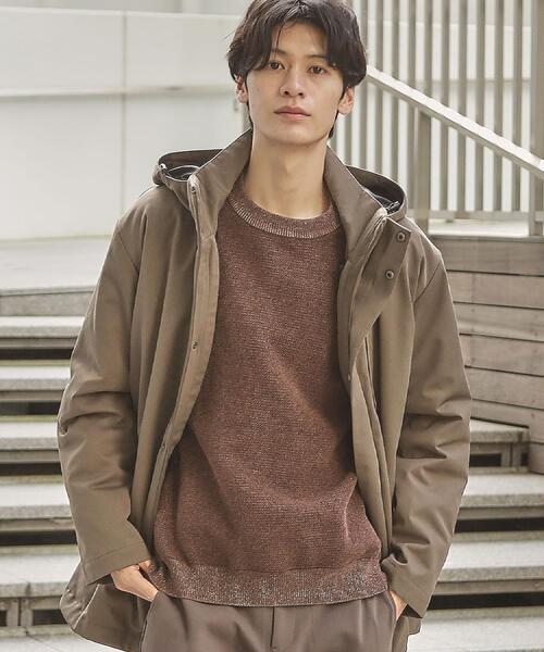 THE SHOP TK （ザ ショップ ティーケー ）の「【3WAY】中綿ライナー付き カルゼコート　洗濯機OK/ON・OFF対応（その他アウター・メンズ・ダークブラウン/ブラック・02/03/04）」の4枚目の写真