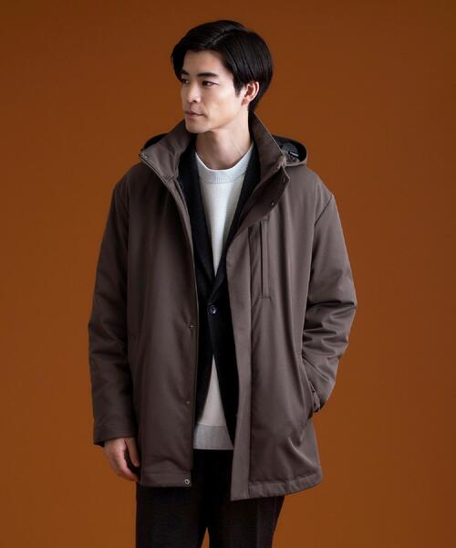 THE SHOP TK （ザ ショップ ティーケー ）の「【3WAY】中綿ライナー付き カルゼコート　洗濯機OK/ON・OFF対応（その他アウター・メンズ・ダークブラウン/ブラック・02/03/04）」の14枚目の写真