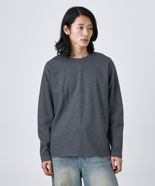 セール】裏起毛 ハニカムサーマル ロングスリーブTシャツ（Tシャツ