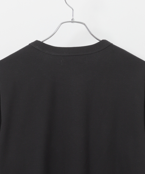 B.C STOCK(ベーセーストック)の「裏起毛 ハニカムサーマル ロングスリーブTシャツ(Tシャツ/カットソー・メンズ・ホワイト/グリーン/ブラック/チャコールグレー・SMALL/MEDIUM/LARGE)」の15枚目の写真