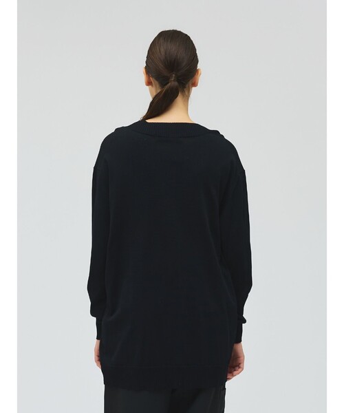 mizuiroind(ミズイロインド)の「mizuiro ind Vネックワイドプルオーバー(ニット/セーター・レディース・ブラック/アイボリー/ネイビー/パープル・FREE)」の5枚目の写真