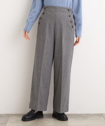 リブニットパンツ / ワイド リブパンツ リブワイドパンツ 冬新作」に