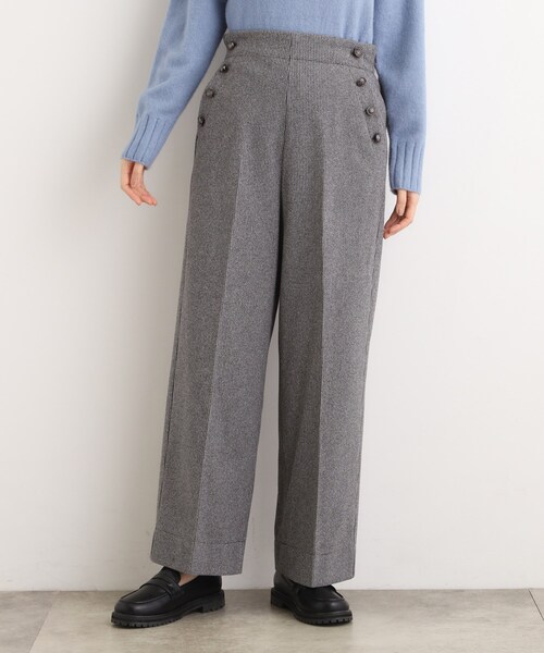 grove（グローブ）の「【洗える/あったか】美シルエットなマリンワイドパンツ（その他パンツ・レディース・チャコール/ベージュ系その他7/ブラック系1/グレー系3・02/03/01/04/05）」の2枚目の写真