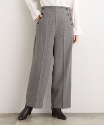 【洗える/あったか】美シルエットなマリンワイドパンツ