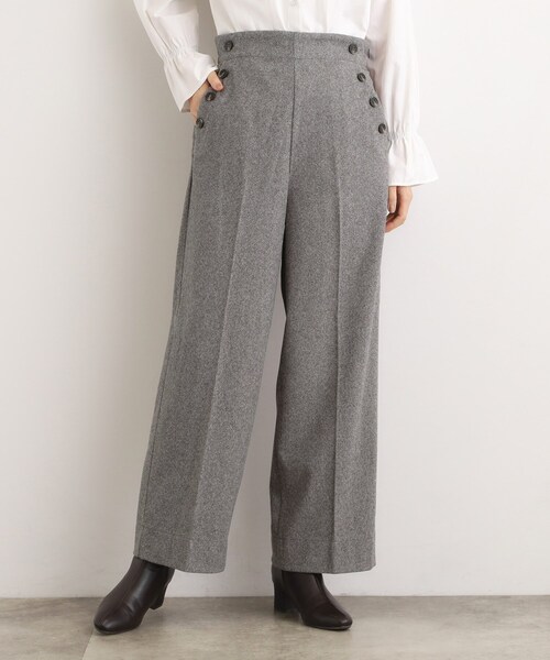 grove（グローブ）の「【洗える/あったか】美シルエットなマリンワイドパンツ（その他パンツ・レディース・チャコール/ベージュ系その他7/ブラック系1/グレー系3・02/03/01/04/05）」の4枚目の写真