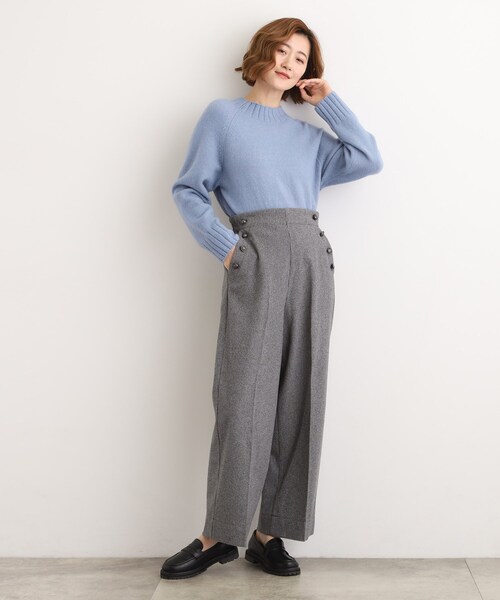 grove（グローブ）の「【洗える/あったか】美シルエットなマリンワイドパンツ（その他パンツ・レディース・チャコール/ベージュ系その他7/ブラック系1/グレー系3・02/03/01/04/05）」の7枚目の写真