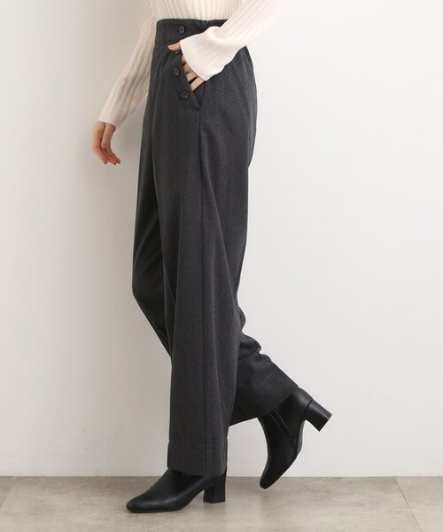 grove（グローブ）の「【洗える/あったか】美シルエットなマリンワイドパンツ（その他パンツ・レディース・チャコール/ベージュ系その他7/ブラック系1/グレー系3・02/03/01/04/05）」の9枚目の写真