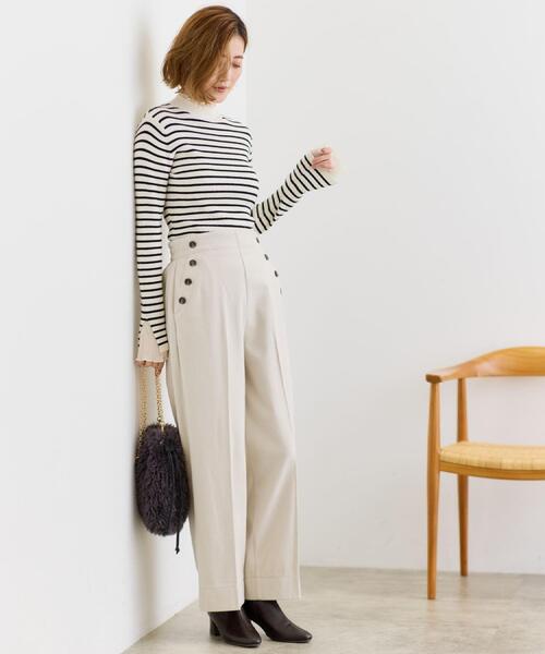 grove（グローブ）の「【洗える/あったか】美シルエットなマリンワイドパンツ（その他パンツ・レディース・チャコール/ベージュ系その他7/ブラック系1/グレー系3・02/03/01/04/05）」の14枚目の写真