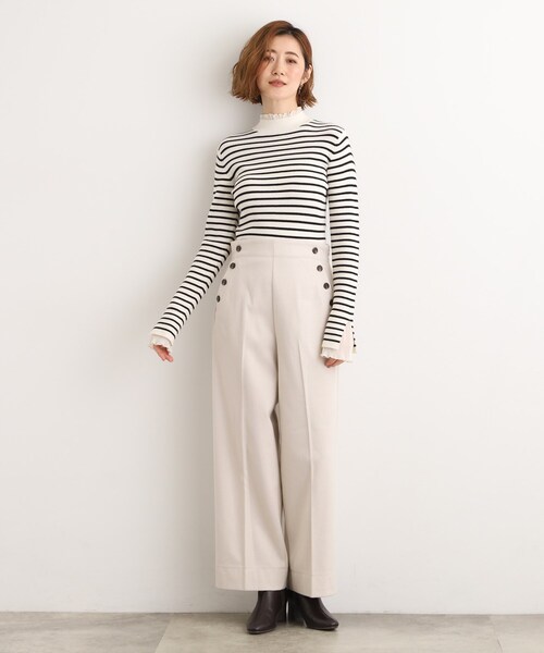 grove（グローブ）の「【洗える/あったか】美シルエットなマリンワイドパンツ（その他パンツ・レディース・チャコール/ベージュ系その他7/ブラック系1/グレー系3・02/03/01/04/05）」の16枚目の写真