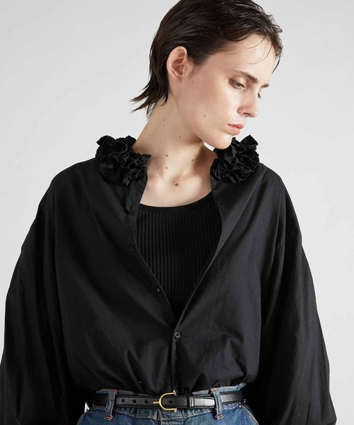 crinkle crinkle crinkle コットンフリルカラーシャツ crinkle crinkle crinkle】cotton frill collar shirts/コットンフリル