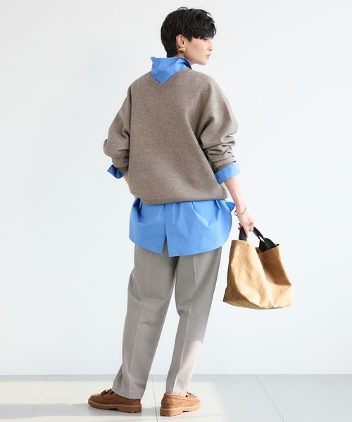 BARNYARDSTORM（バンヤードストーム）の「BARNYARDSTORM / 2WAYレターロゴニット（ニット/セーター・レディース・グレー/グリーン/ネイビー・FREE）」の7枚目の写真