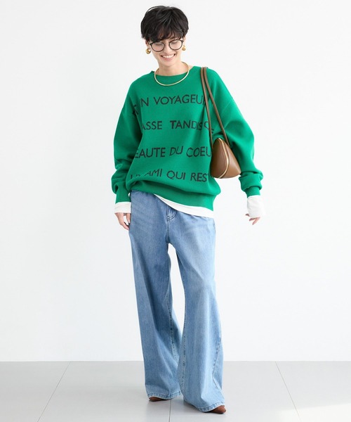 BARNYARDSTORM（バンヤードストーム）の「BARNYARDSTORM / 2WAYレターロゴニット（ニット/セーター・レディース・グレー/グリーン/ネイビー・FREE）」の14枚目の写真