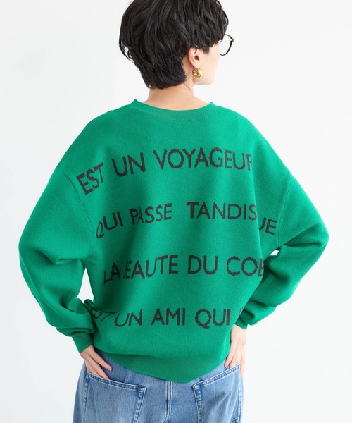 BARNYARDSTORM（バンヤードストーム）の「BARNYARDSTORM / 2WAYレターロゴニット（ニット/セーター・レディース・グレー/グリーン/ネイビー・FREE）」の16枚目の写真