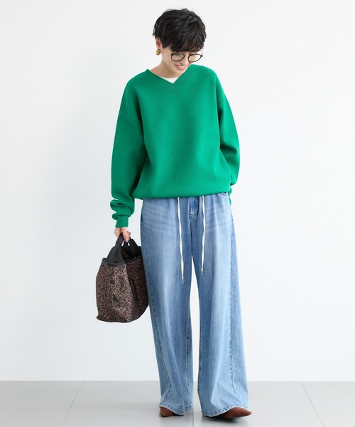 BARNYARDSTORM（バンヤードストーム）の「BARNYARDSTORM / 2WAYレターロゴニット（ニット/セーター・レディース・グレー/グリーン/ネイビー・FREE）」の17枚目の写真