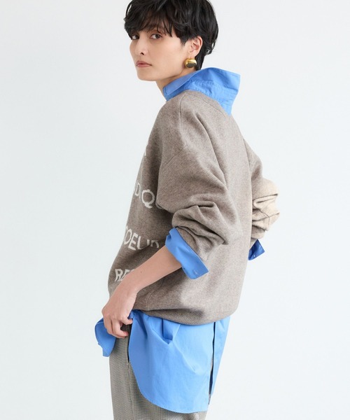 BARNYARDSTORM（バンヤードストーム）の「BARNYARDSTORM / 2WAYレターロゴニット（ニット/セーター・レディース・グレー/グリーン/ネイビー・FREE）」の21枚目の写真