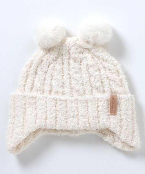 apres les cours(アプレレクール)の「ポンポンベビーニット帽(ニットキャップ/ビーニー・キッズ・アイボリー・48)」の1枚目の写真