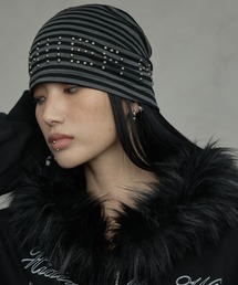 NIIER NOR（ニアノア）の「A'GEM/9 × .kom 『NIIER NOR/ニアノア』 NN BEANIE/スタッズデザイン ニットキャップ（ニットキャップ/ビーニー）」