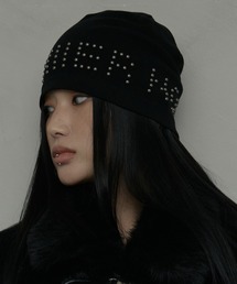 NIIER NOR（ニアノア）の「A'GEM/9 × .kom 『NIIER NOR/ニアノア』 NN BEANIE/スタッズデザイン ニットキャップ（ニットキャップ/ビーニー）」