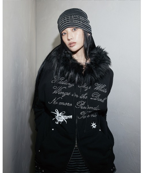 A'GEM/9 × .kom 『NIIER NOR/ニアノア』 NN BEANIE/スタッズデザイン