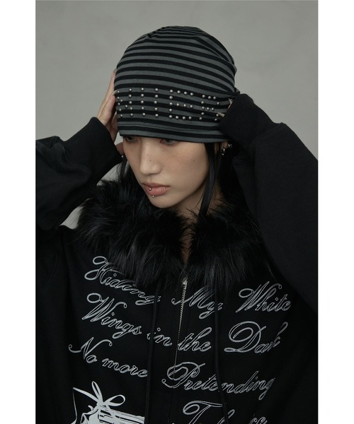 A'GEM/9 × .kom 『NIIER NOR/ニアノア』 NN BEANIE/スタッズデザイン