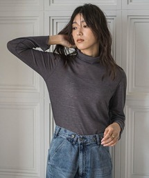 MAYSON GREY | メランジリブタートルネックプルオーバー≪手洗い可能≫(Tシャツ/カットソー)