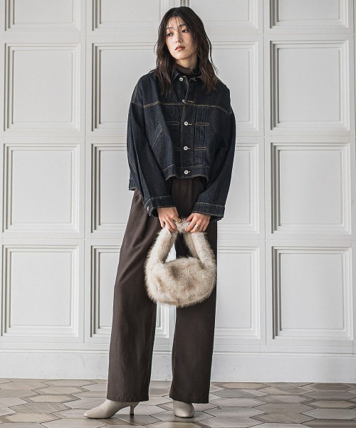 MAYSON GREY（メイソングレイ）の「メランジリブタートルネックプルオーバー≪手洗い可能≫（Tシャツ/カットソー・レディース・チャコールグレー/オフホワイト/ブラック/ブラウン/ライトグレー・M）」の12枚目の写真