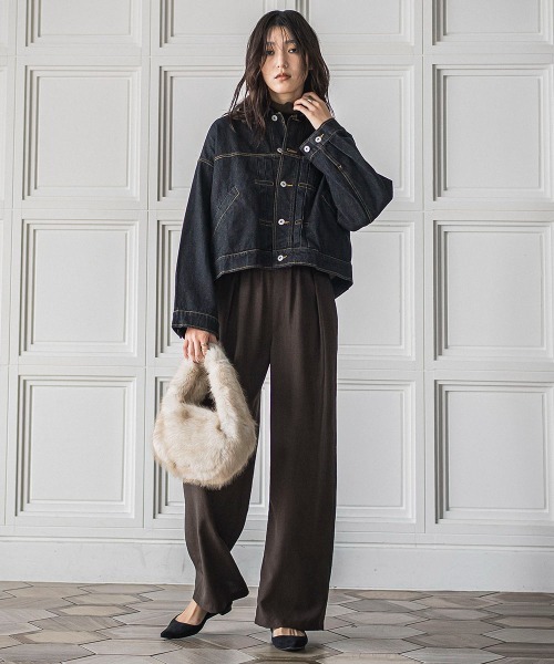 MAYSON GREY（メイソングレイ）の「メランジリブタートルネックプルオーバー≪手洗い可能≫（Tシャツ/カットソー・レディース・チャコールグレー/オフホワイト/ブラック/ブラウン/ライトグレー・M）」の13枚目の写真