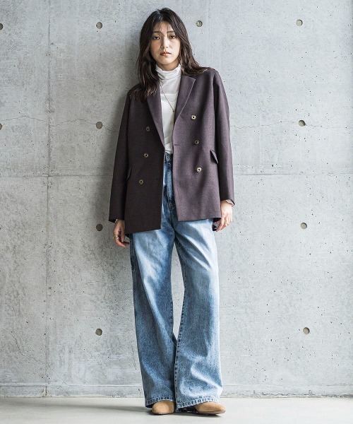 MAYSON GREY（メイソングレイ）の「メランジリブタートルネックプルオーバー≪手洗い可能≫（Tシャツ/カットソー・レディース・チャコールグレー/オフホワイト/ブラック/ブラウン/ライトグレー・M）」の17枚目の写真