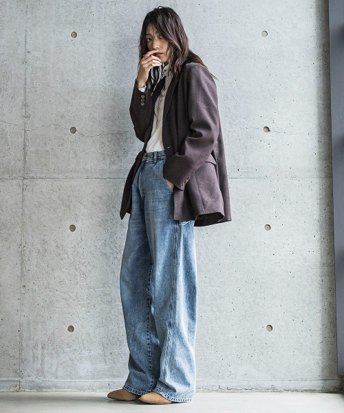 MAYSON GREY（メイソングレイ）の「メランジリブタートルネックプルオーバー≪手洗い可能≫（Tシャツ/カットソー・レディース・チャコールグレー/オフホワイト/ブラック/ブラウン/ライトグレー・M）」の18枚目の写真