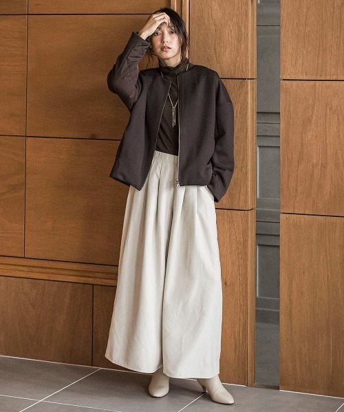 MAYSON GREY（メイソングレイ）の「メランジリブタートルネックプルオーバー≪手洗い可能≫（Tシャツ/カットソー・レディース・チャコールグレー/オフホワイト/ブラック/ブラウン/ライトグレー・M）」の15枚目の写真