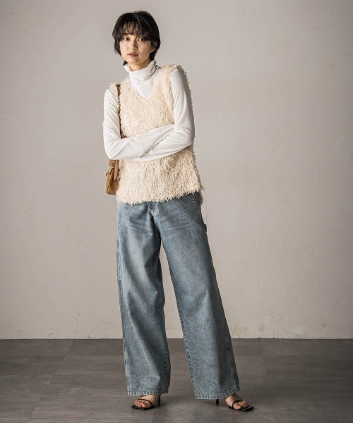 MAYSON GREY（メイソングレイ）の「メランジリブタートルネックプルオーバー≪手洗い可能≫（Tシャツ/カットソー・レディース・チャコールグレー/オフホワイト/ブラック/ブラウン/ライトグレー・M）」の21枚目の写真