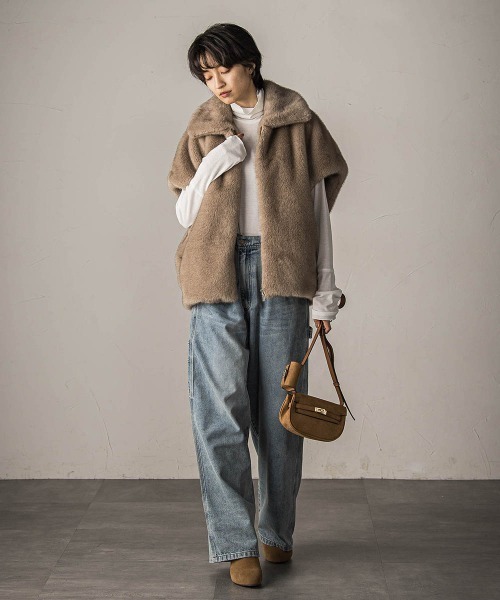 MAYSON GREY（メイソングレイ）の「メランジリブタートルネックプルオーバー≪手洗い可能≫（Tシャツ/カットソー・レディース・チャコールグレー/オフホワイト/ブラック/ブラウン/ライトグレー・M）」の22枚目の写真