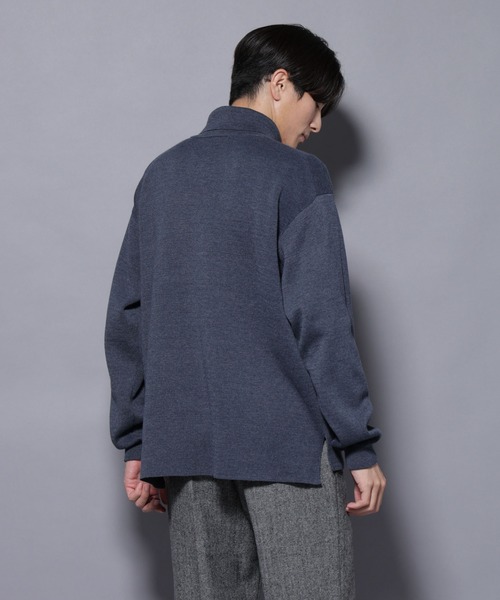 NANO universe（ナノユニバース）の「ミラノリブ　ワイドタートルネックニット（ニット/セーター・メンズ・チャコール/アイボリー/ブルー/ブラック・M/L）」の21枚目の写真