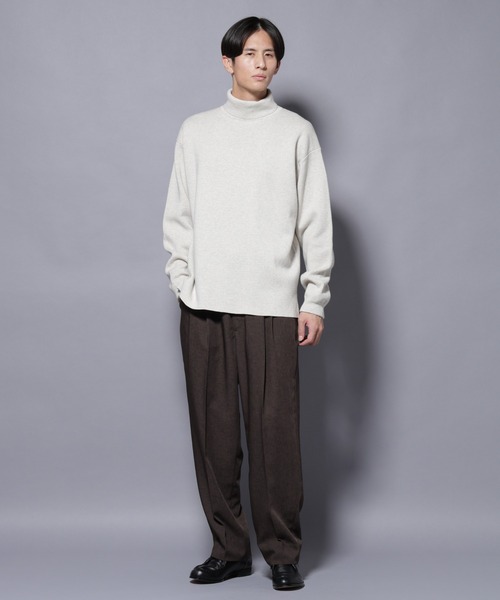 NANO universe（ナノユニバース）の「ミラノリブ　ワイドタートルネックニット（ニット/セーター・メンズ・チャコール/アイボリー/ブルー/ブラック・M/L）」の9枚目の写真