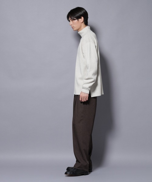 NANO universe（ナノユニバース）の「ミラノリブ　ワイドタートルネックニット（ニット/セーター・メンズ・チャコール/アイボリー/ブルー/ブラック・M/L）」の10枚目の写真