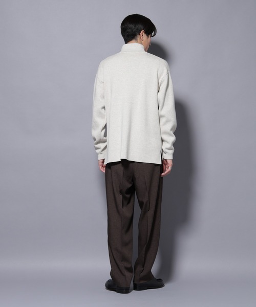 NANO universe（ナノユニバース）の「ミラノリブ　ワイドタートルネックニット（ニット/セーター・メンズ・チャコール/アイボリー/ブルー/ブラック・M/L）」の11枚目の写真