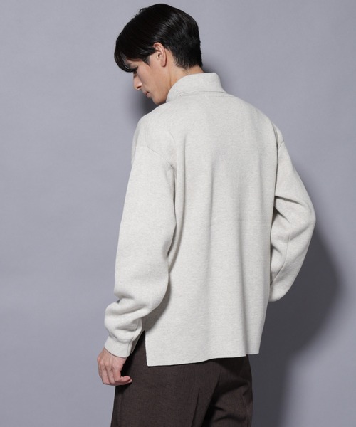 NANO universe（ナノユニバース）の「ミラノリブ　ワイドタートルネックニット（ニット/セーター・メンズ・チャコール/アイボリー/ブルー/ブラック・M/L）」の7枚目の写真