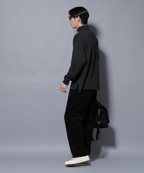 NANO universe（ナノユニバース）の「ミラノリブ　ワイドタートルネックニット（ニット/セーター・メンズ・チャコール/アイボリー/ブルー/ブラック・M/L）」の17枚目の写真