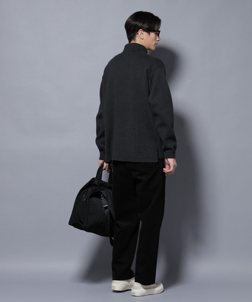 NANO universe（ナノユニバース）の「ミラノリブ　ワイドタートルネックニット（ニット/セーター・メンズ・チャコール/アイボリー/ブルー/ブラック・M/L）」の18枚目の写真